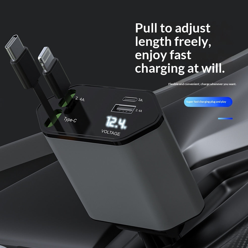 4-in-1 retractable car charger – additional product view