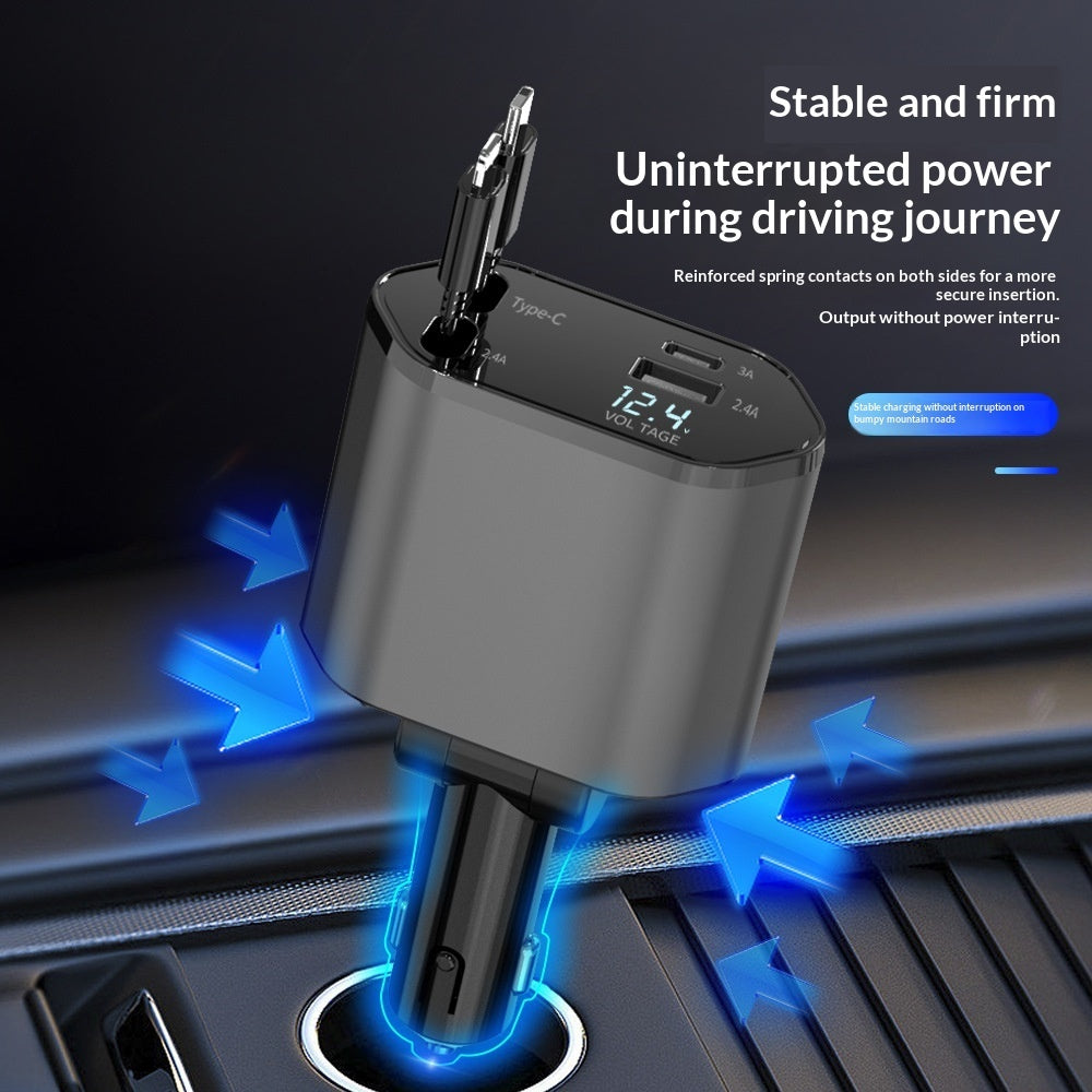 4-in-1 retractable car charger – product photo 5