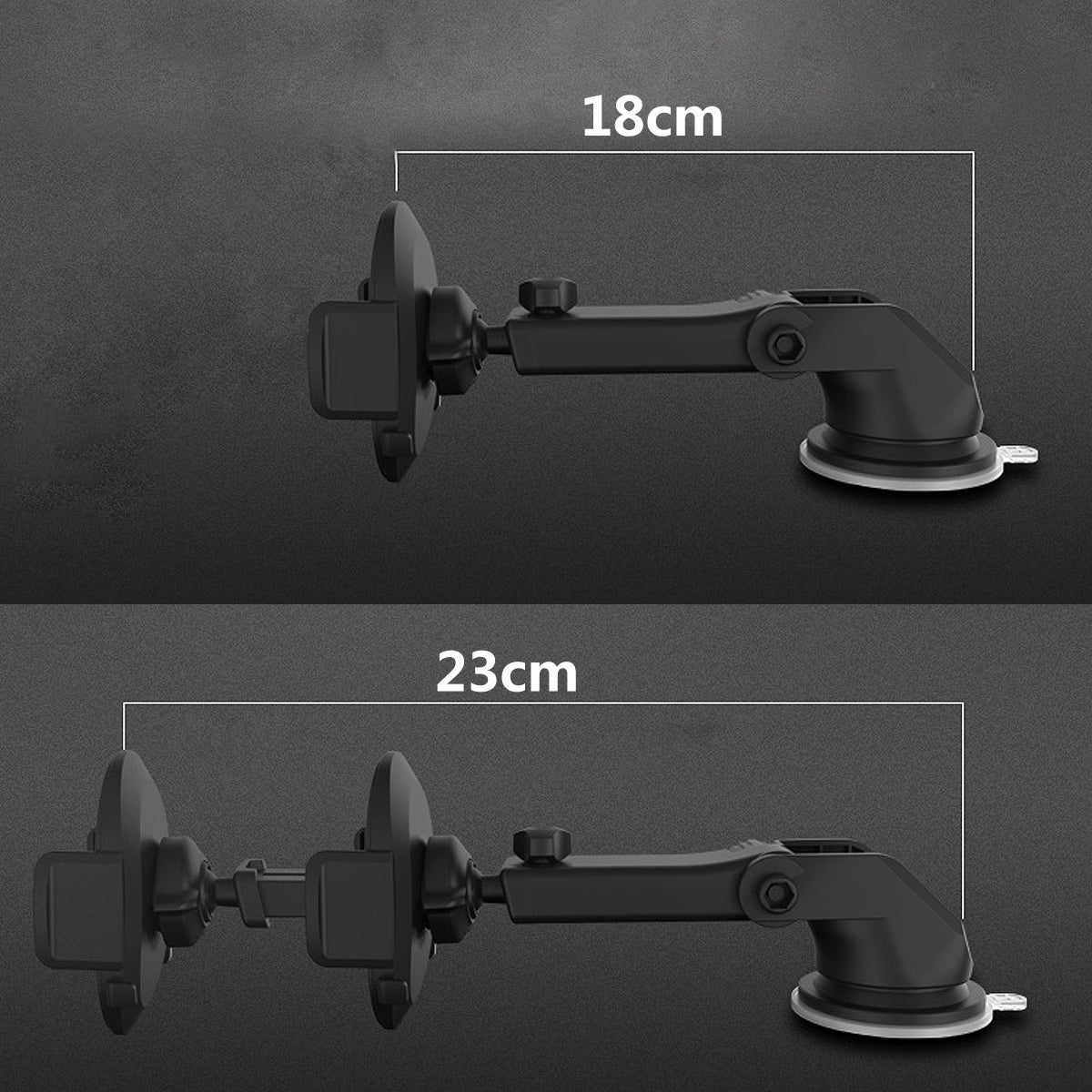 Telescopic dashboard car phone holder with suction mount — product image 2