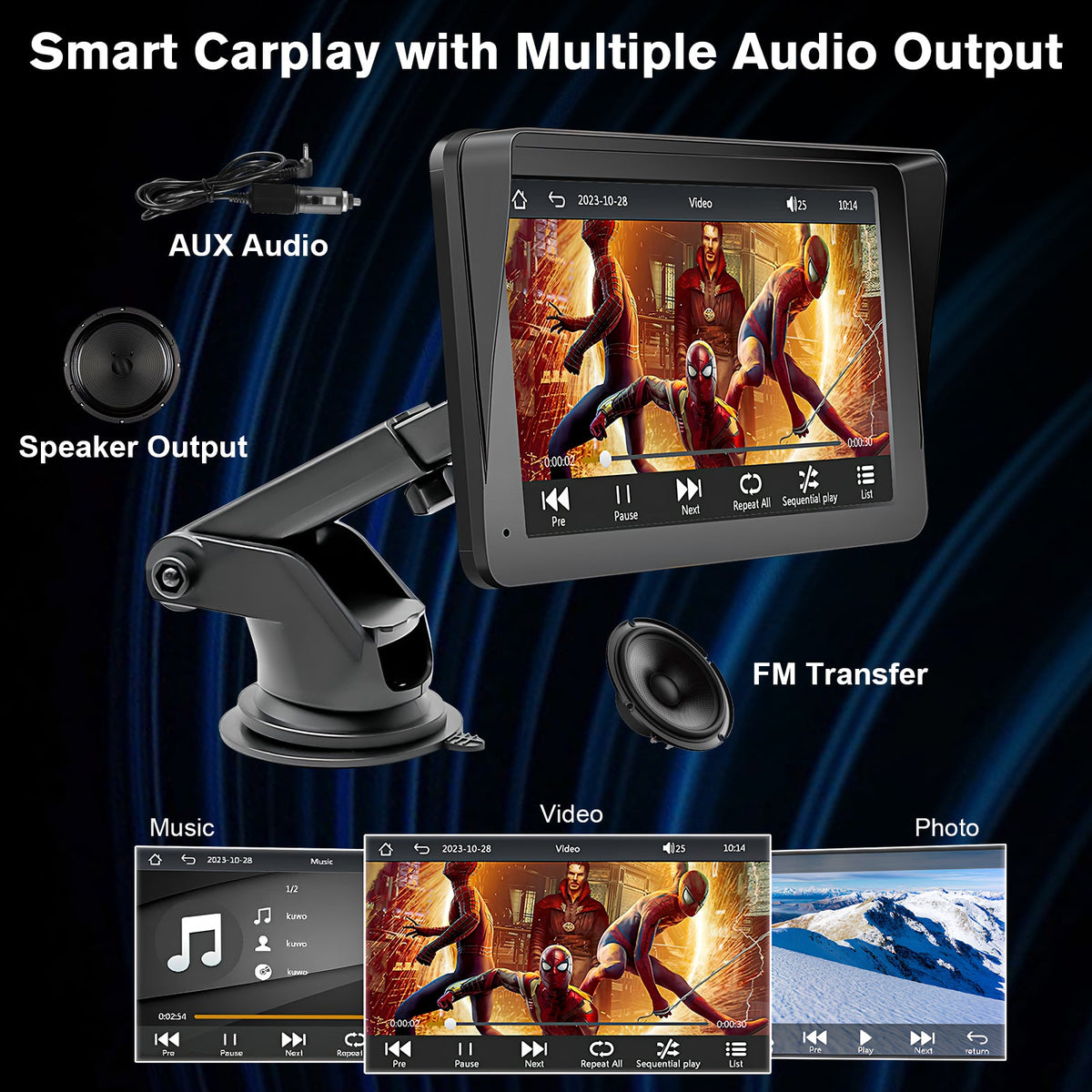 7" Wireless CarPlay & Android Auto Display – product detail view 5