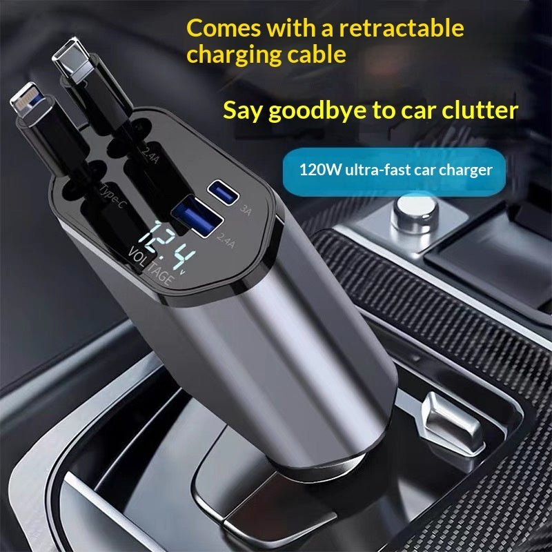 4-in-1 retractable car charger – additional product photo