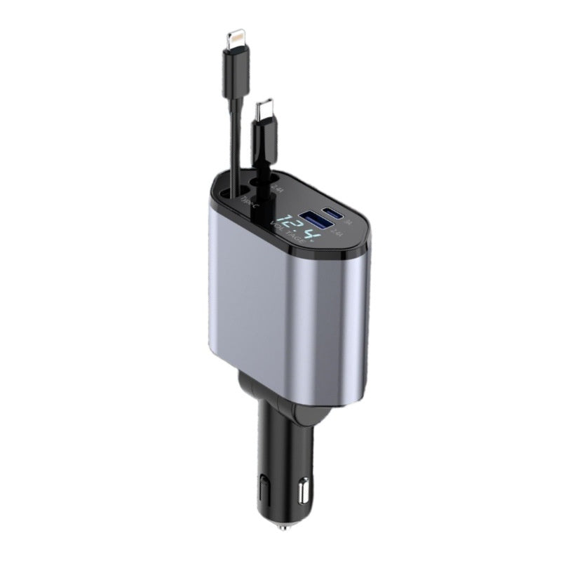 4-in-1 retractable car charger – product photo 3