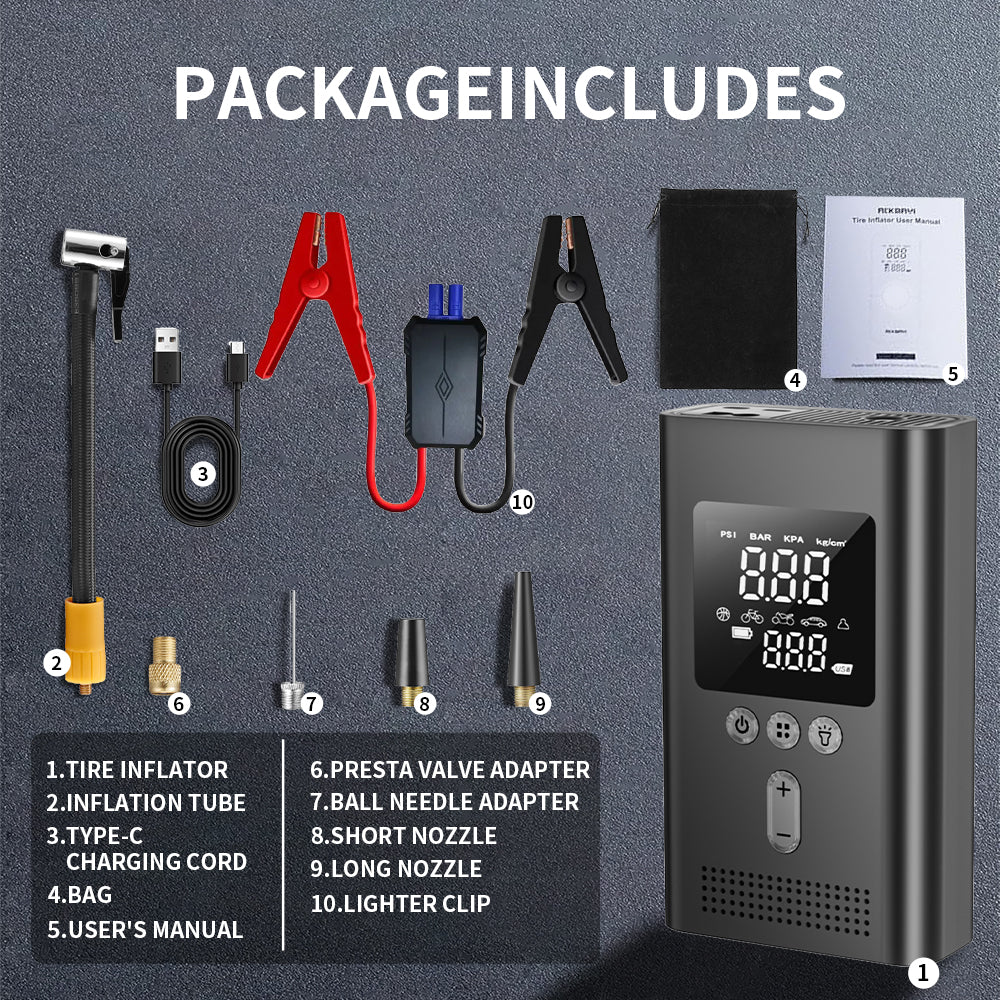 150 PSI car jump starter – additional equipment detail