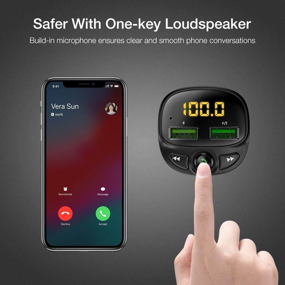 Bluetooth FM Transmitter & Dual USB Car Charger – product detail view 3