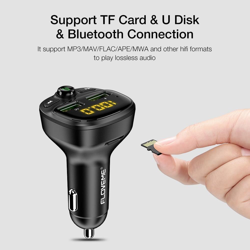 Bluetooth FM Transmitter & Dual USB Car Charger – product detail view 5