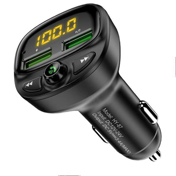 Bluetooth FM Transmitter & Dual USB Car Charger – product view