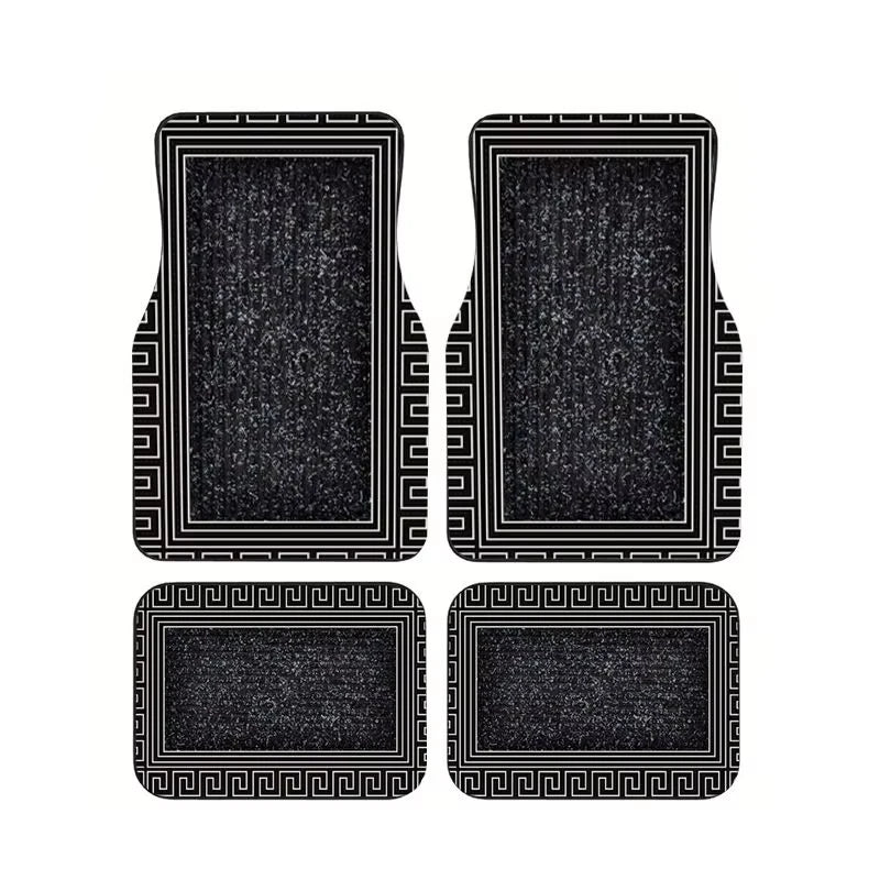 Boho Paisley 4-Piece Car Floor Mat Set — Universal Style