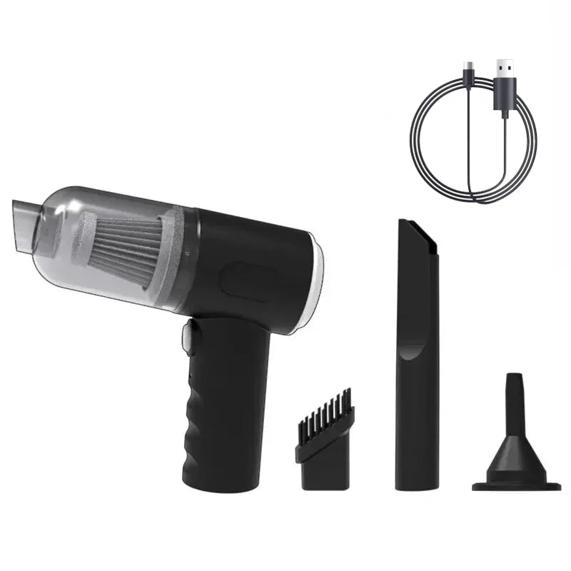 STECOOM™ Compact Cordless Car Vacuum – USB Rechargeable