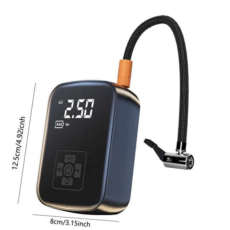 150 PSI portable air pump for car motorcycle and bicycle tyres