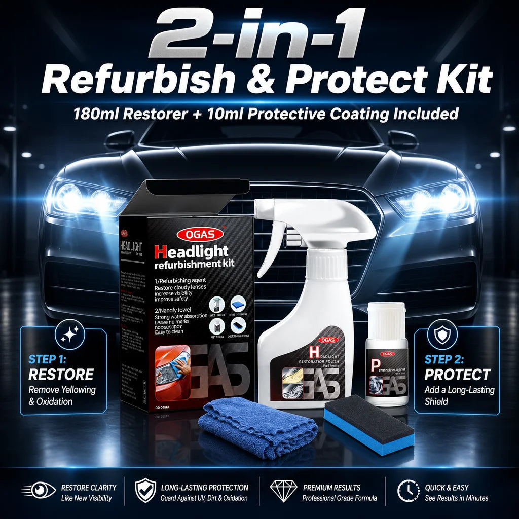 OGAS Headlight Restoration & Protective Coating Kit