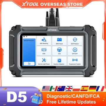 XTOOL D5 OBD2 Diagnostic Scanner — 10 Service Functions