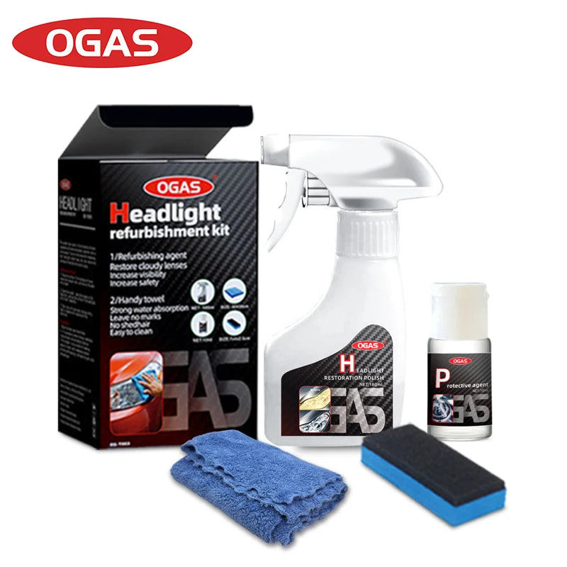 OGAS Headlight Restoration & Protective Coating Kit