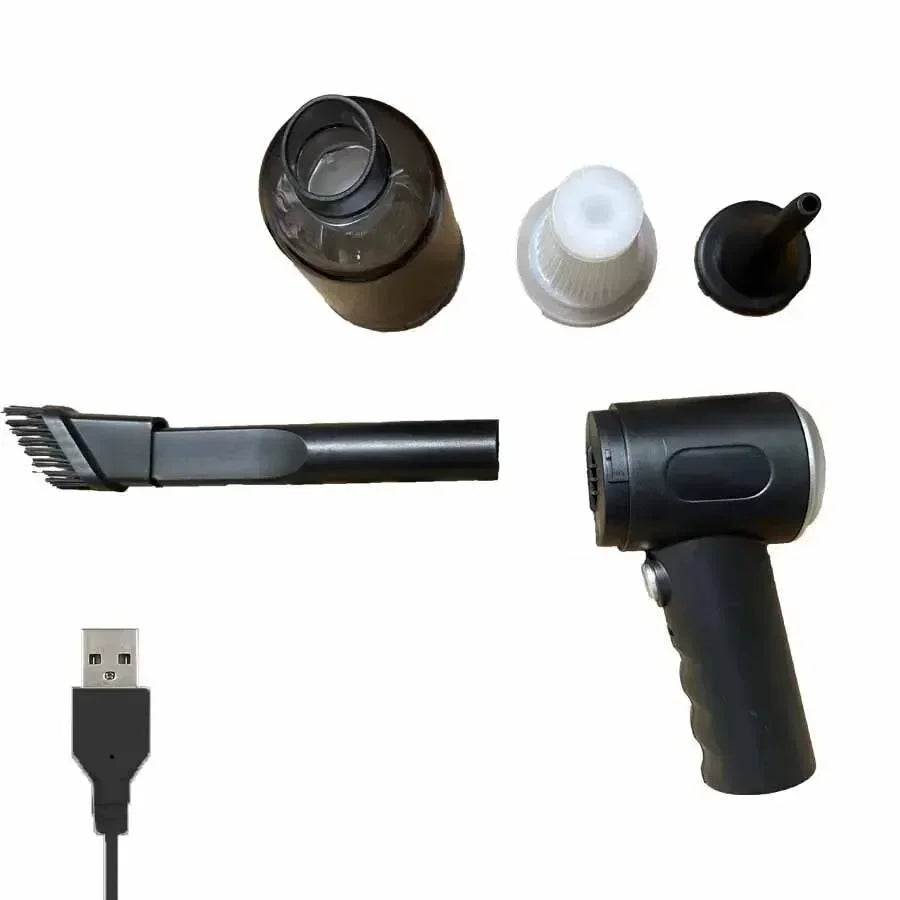 STECOOM™ Compact Cordless Car Vacuum – USB Rechargeable