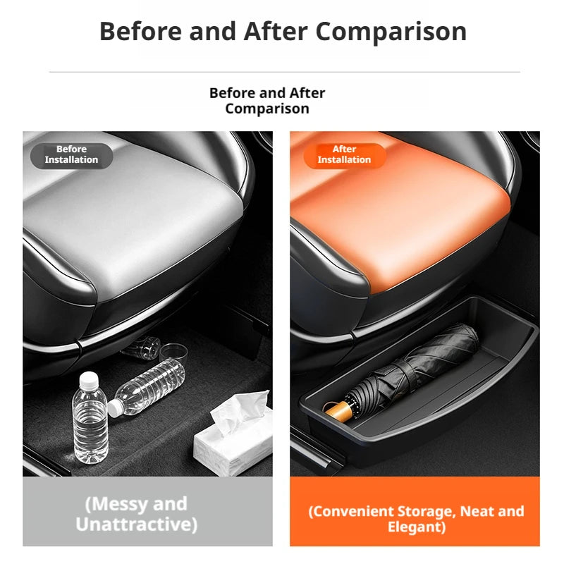 STECOOM™ Under-Seat Car Storage Box – Compact Organizer