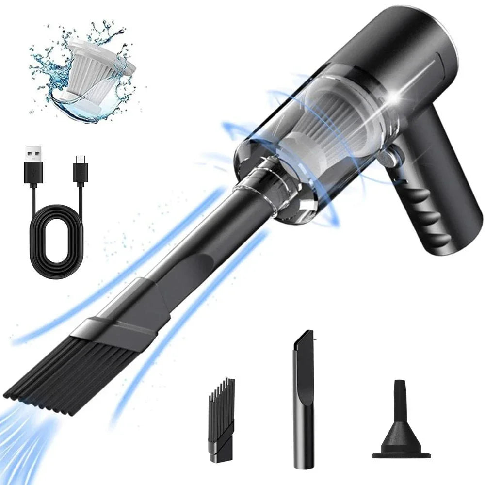 Compact USB rechargeable cordless car vacuum cleaner – STECOOM