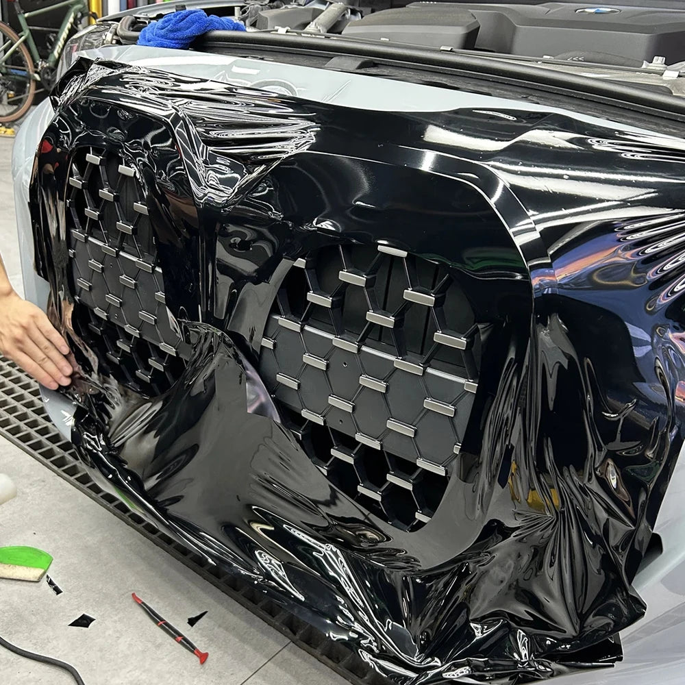 Glossy Black Automotive Vinyl Wrap Film — Multiple Sizes