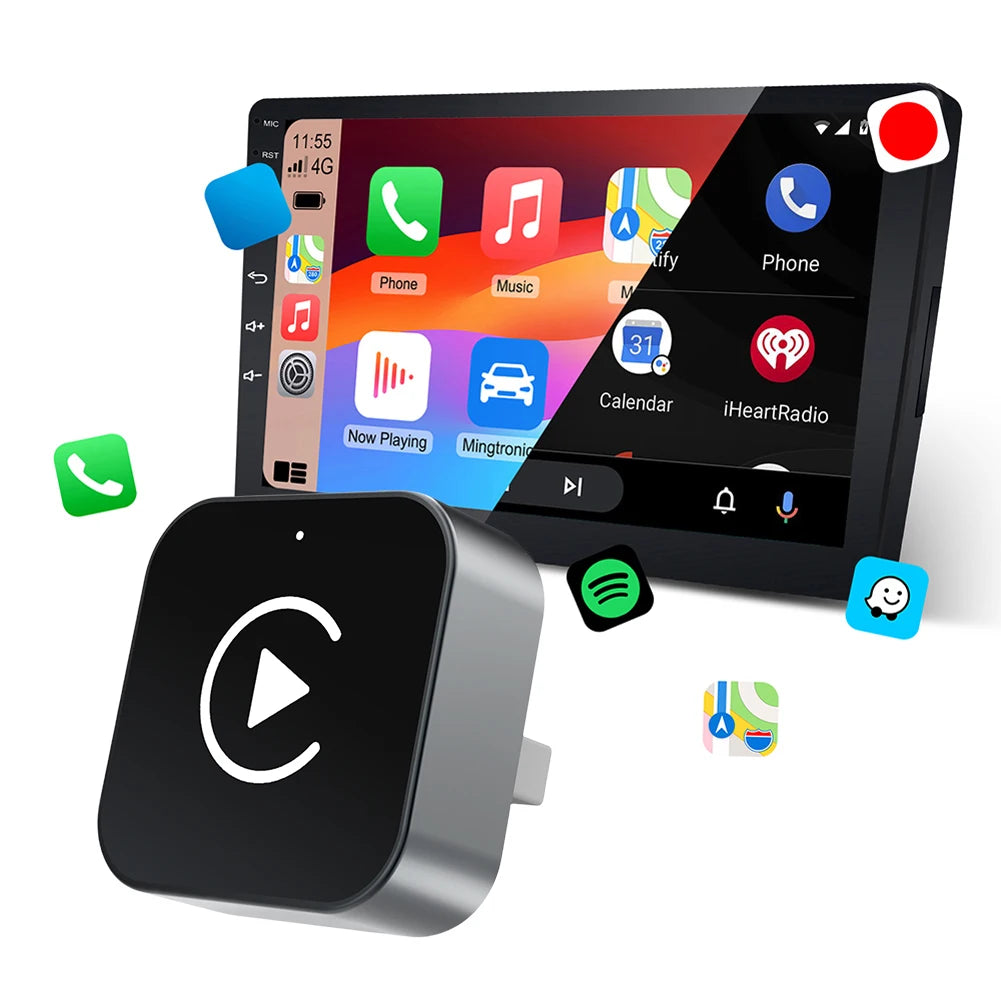 2-in-1 Wireless CarPlay & Android Auto USB Adapter