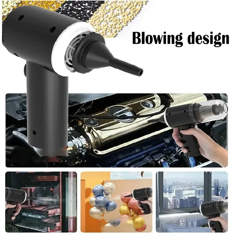 STECOOM™ Compact Cordless Car Vacuum – USB Rechargeable