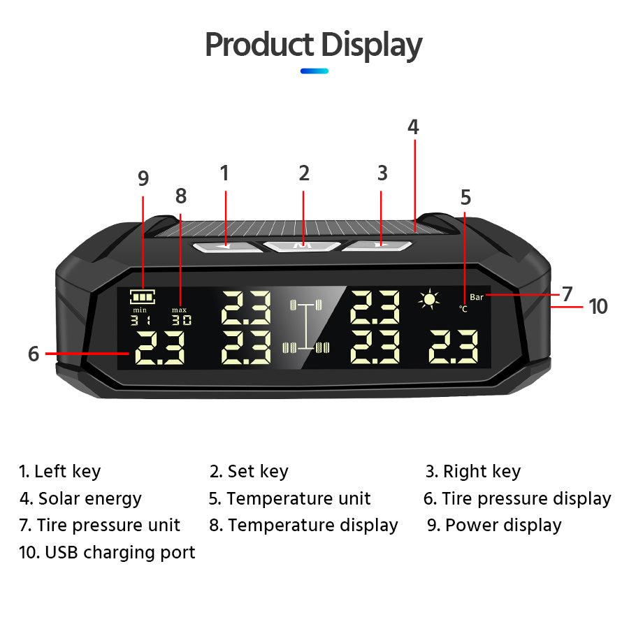 6-Sensor Solar TPMS for RV & Truck – product detail view 3