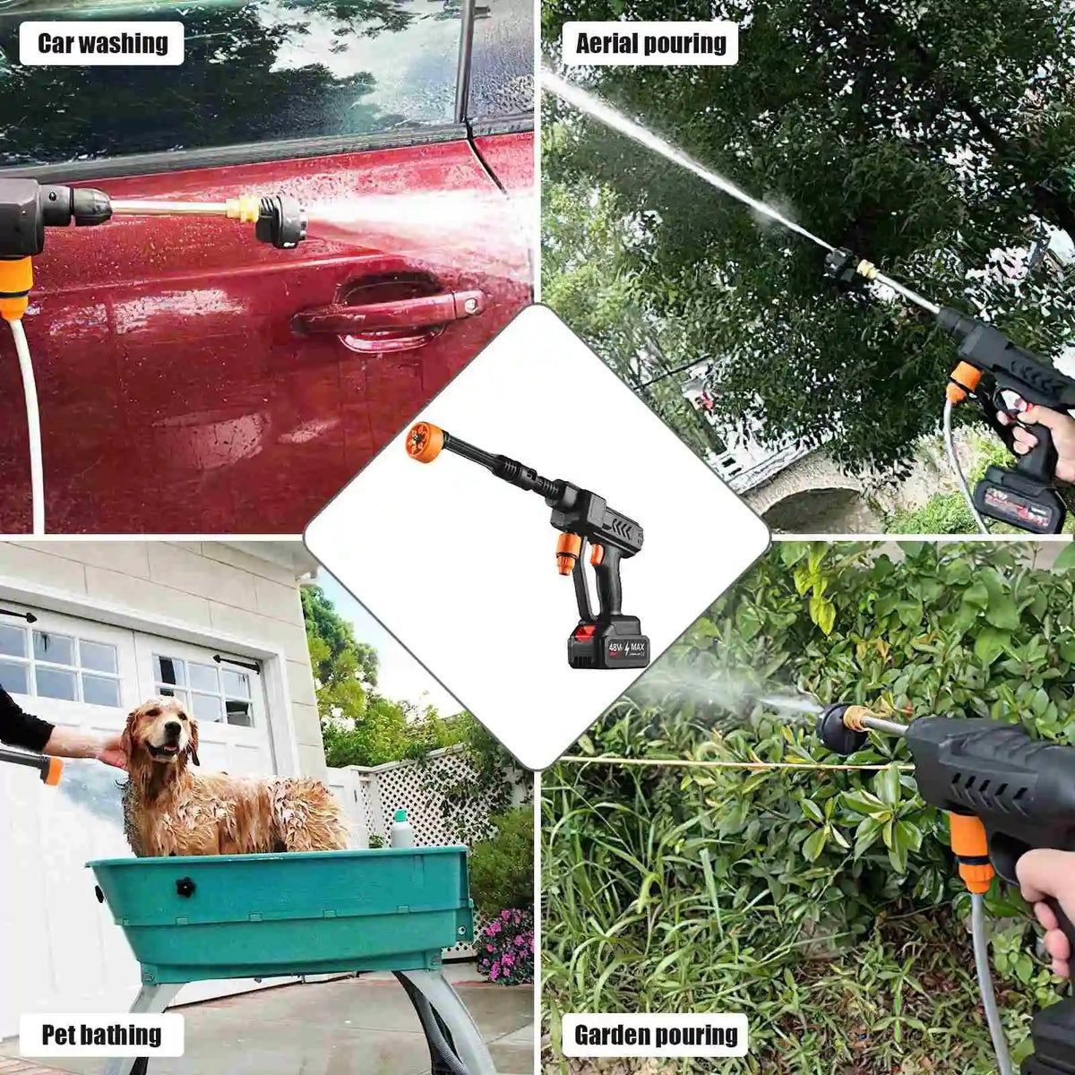 48V cordless car washer with 6-in-1 nozzle — product image 6