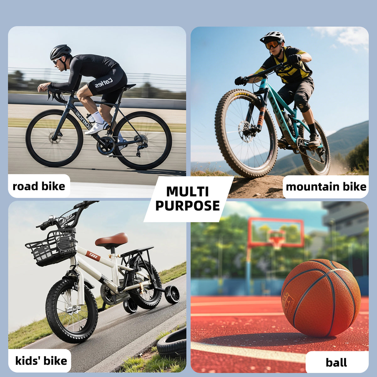 130 PSI USB-C mini bike pump – accessory and feature photo