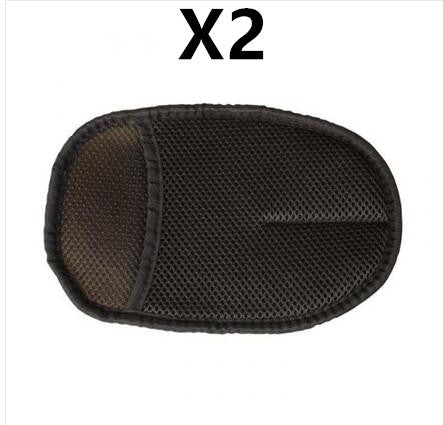 Black soft car wash glove — two-piece option