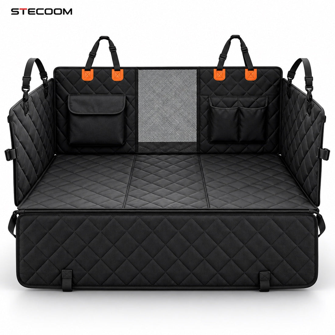 STECOOM hard-bottom dog car back seat extender product hero