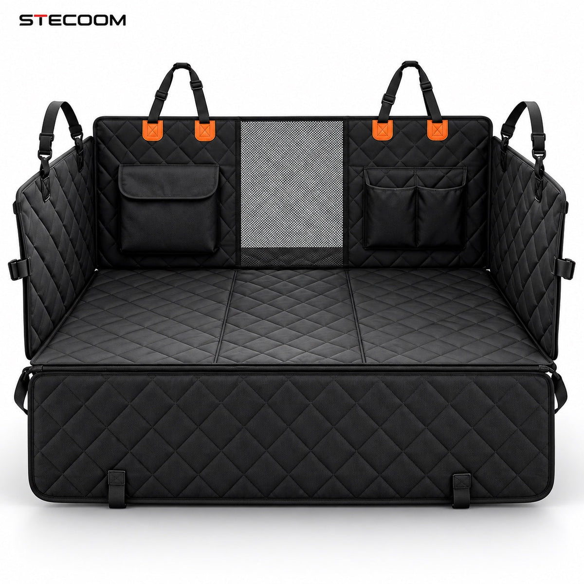STECOOM hard-bottom dog car back seat extender product hero