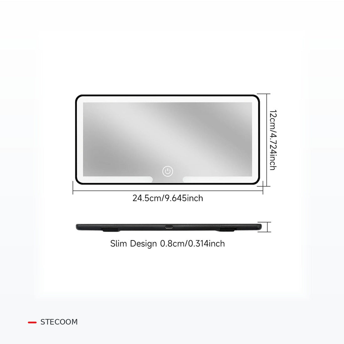 FCCEMC LED Car Sun Visor Vanity Mirror – Adjustable Light – clean source-accurate studio product image